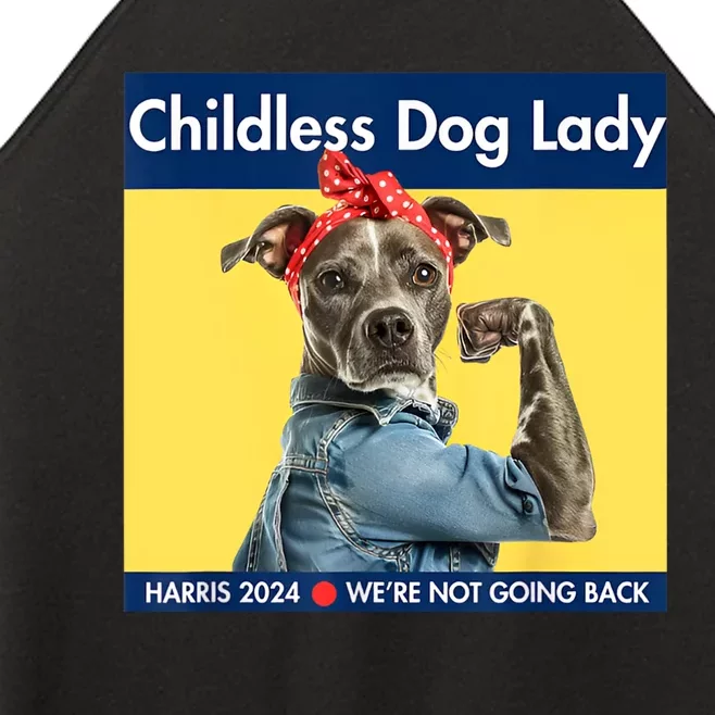 Childless Dog Lady Is Voting Kamala Election Usa 2024 Women’s Perfect Tri Rocker Tank