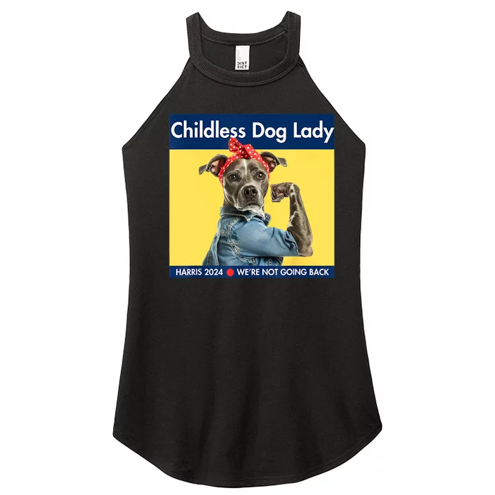 Childless Dog Lady Is Voting Kamala Election Usa 2024 Women’s Perfect Tri Rocker Tank