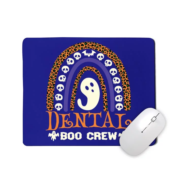 Cute Dentist Leopard Print Rainbow Halloween Dental Boo Crew Gift Mousepad