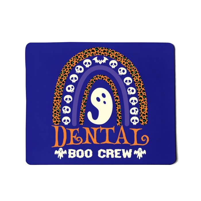 Cute Dentist Leopard Print Rainbow Halloween Dental Boo Crew Gift Mousepad