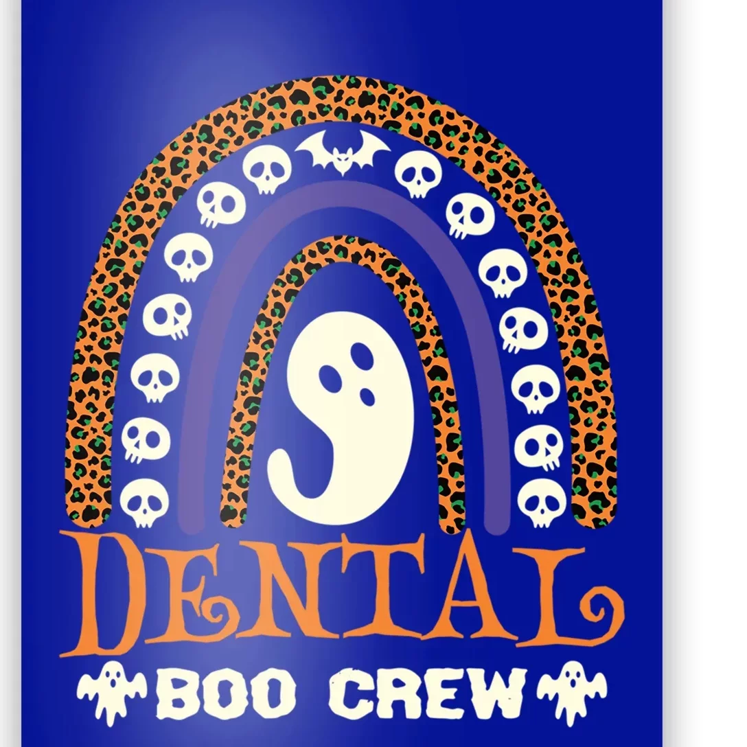 Cute Dentist Leopard Print Rainbow Halloween Dental Boo Crew Gift Poster