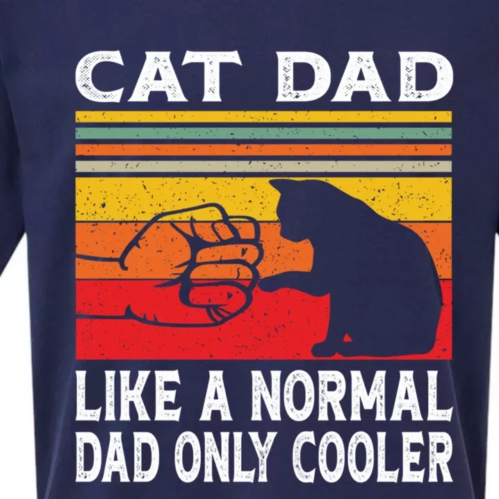 Cat Dad Like A Normal Dad Only Cool Funny Cat Dad Gift Sueded Cloud Jersey T-Shirt