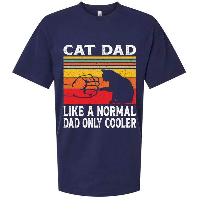 Cat Dad Like A Normal Dad Only Cool Funny Cat Dad Gift Sueded Cloud Jersey T-Shirt