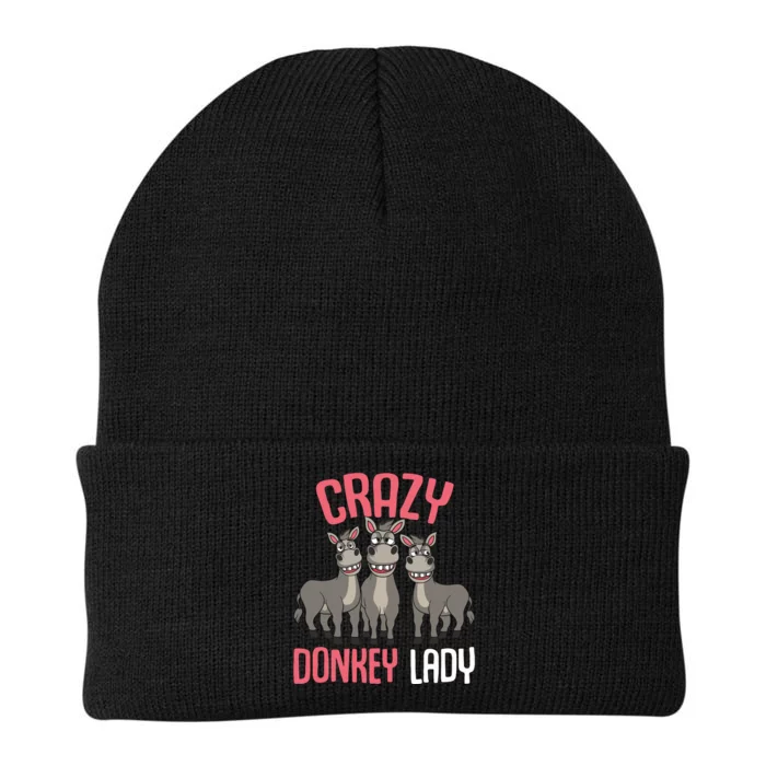 Crazy Donkey Lady Donkey Lover Knit Cap Winter Beanie