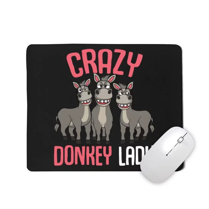 Crazy Donkey Lady Donkey Lover Mousepad