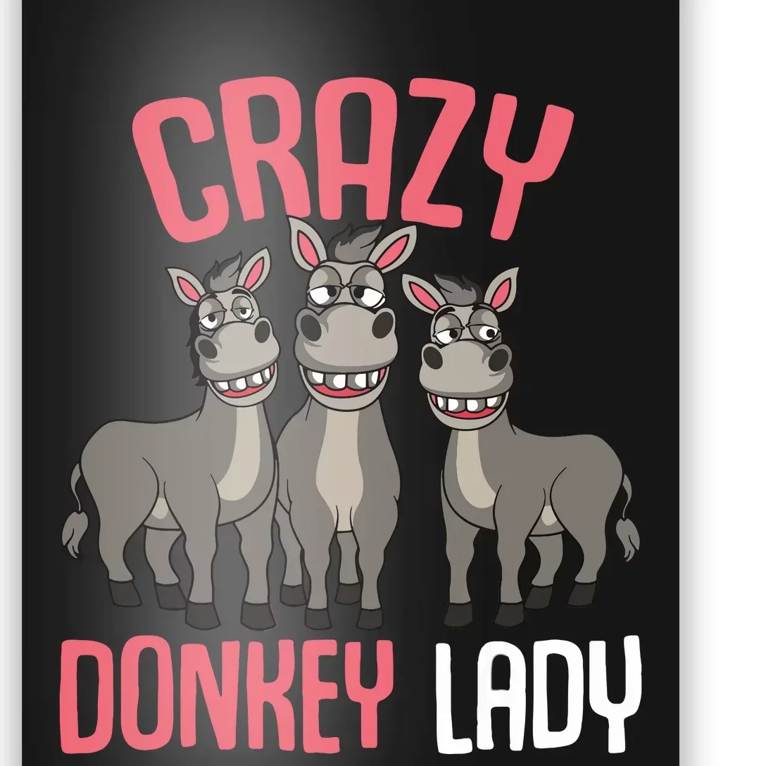 Crazy Donkey Lady Donkey Lover Poster