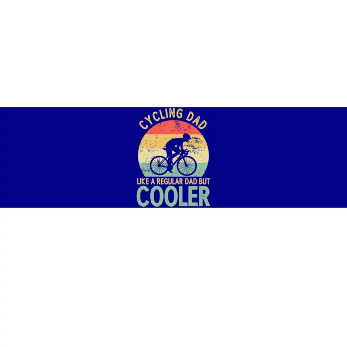 Cycling Dad Like A Regular Dad But Cooler Vintage Retro Gift Bumper Sticker