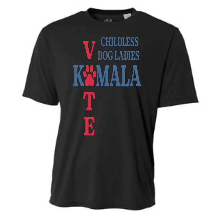 Childless Dog Ladies Vote For Kamala Harris 2024 Cooling Performance Crew T-Shirt