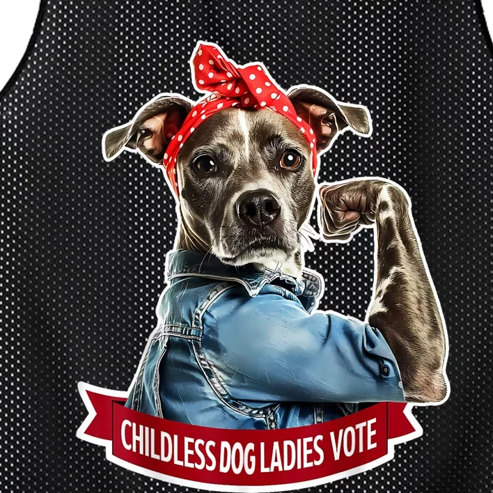 Childless Dog Ladies Vote Rosie The Riveter Mesh Reversible Basketball Jersey Tank