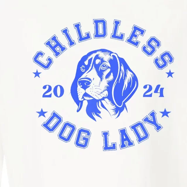 Childless Dog Ladies Voting For Kamala 2024 Cropped Pullover Crew