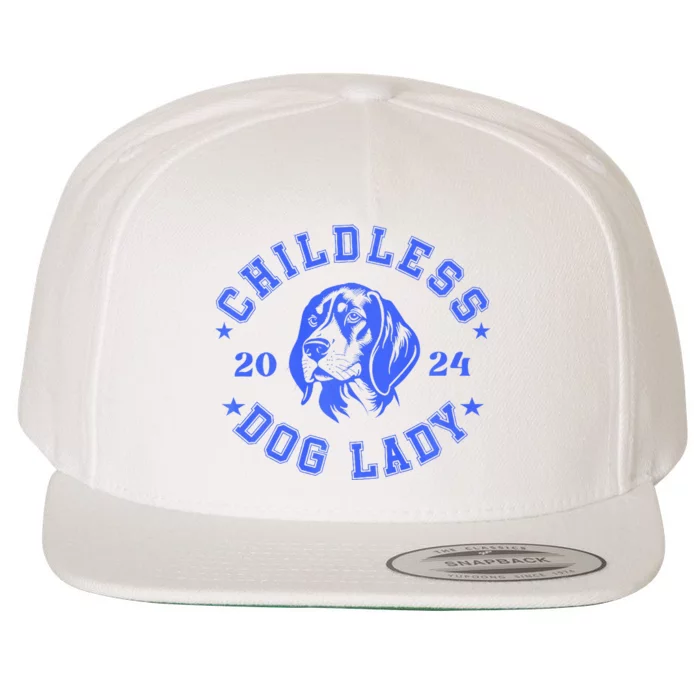 Childless Dog Ladies Voting For Kamala 2024 Wool Snapback Cap