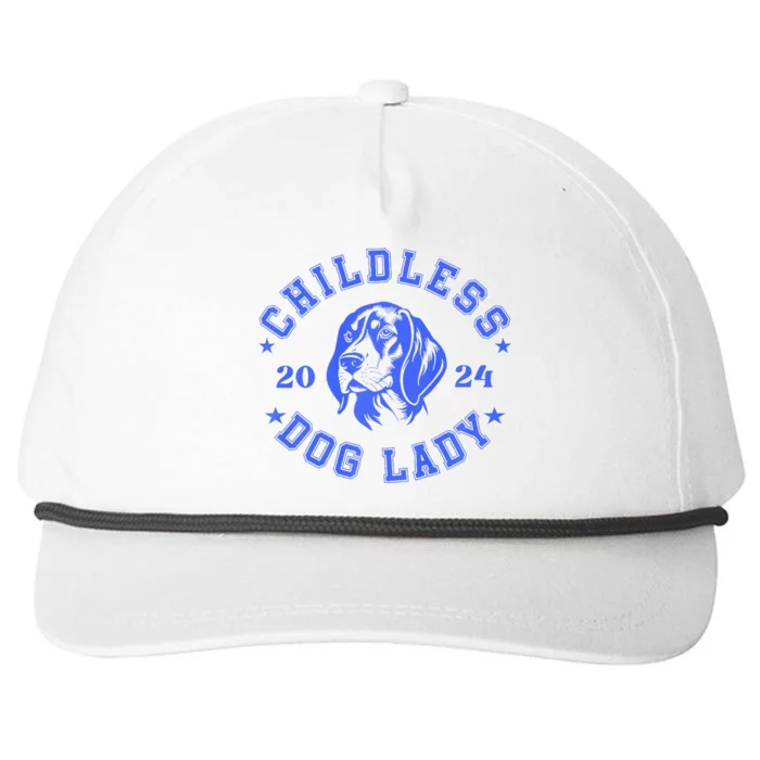 Childless Dog Ladies Voting For Kamala 2024 Snapback Five-Panel Rope Hat