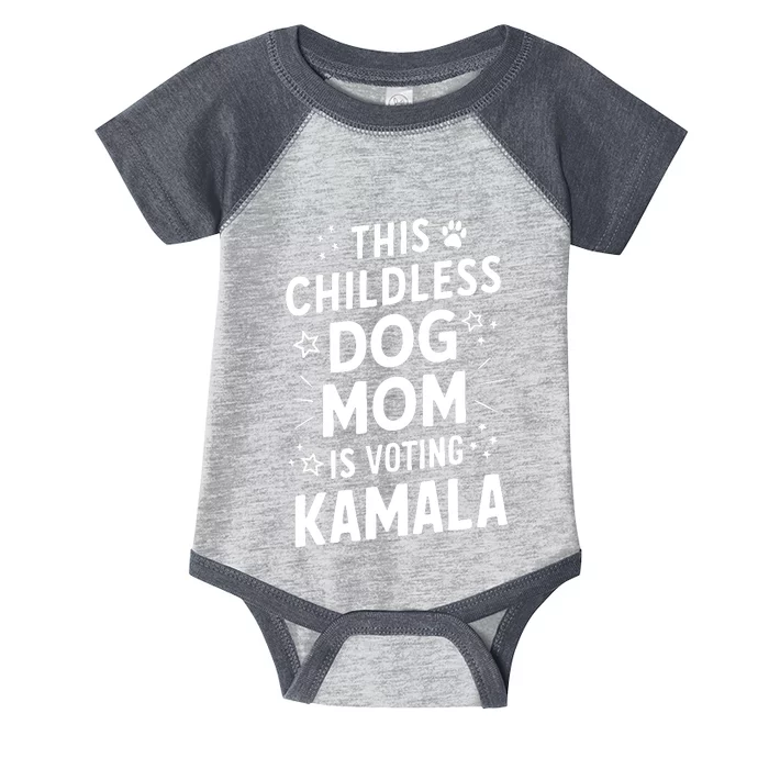 Childless Dog Lady Voting Kamala Harris Dog Mom Vote Blue Infant Baby Jersey Bodysuit