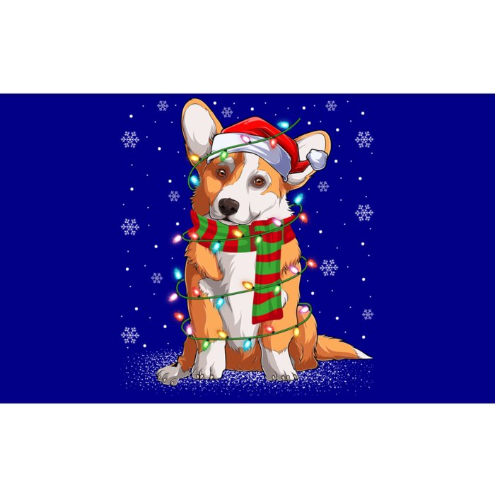 Corgi Dog Lover Xmas Holiday Lighting Santa Corgi Christmas Gift Bumper Sticker