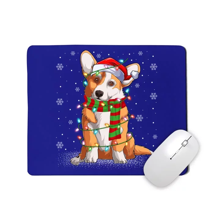 Corgi Dog Lover Xmas Holiday Lighting Santa Corgi Christmas Gift Mousepad