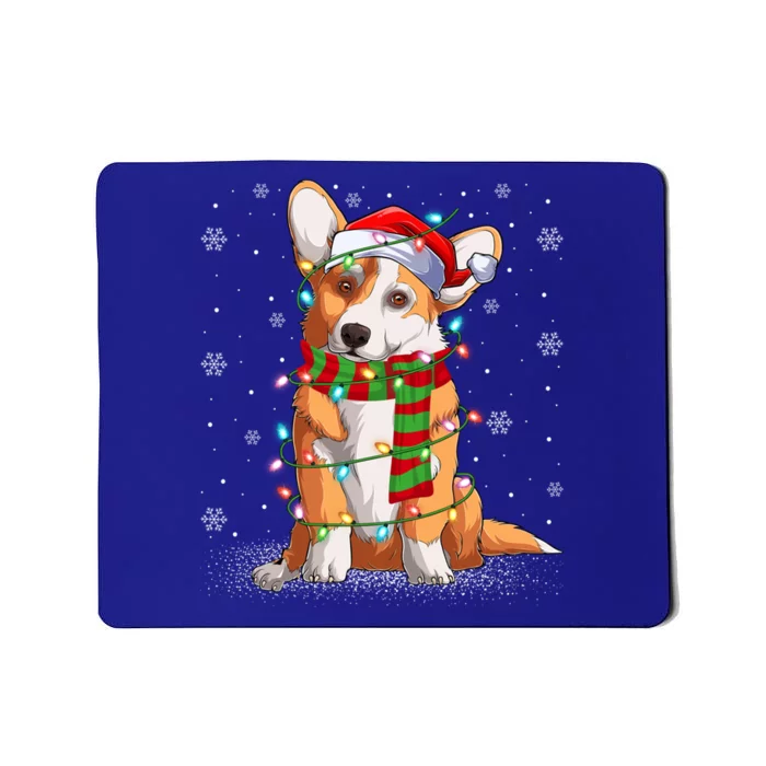 Corgi Dog Lover Xmas Holiday Lighting Santa Corgi Christmas Gift Mousepad