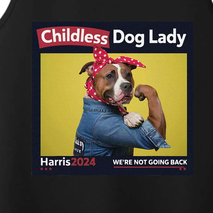 Childless Dog Lady Is Voting Kamala Election Usa 2024 Performance Tank