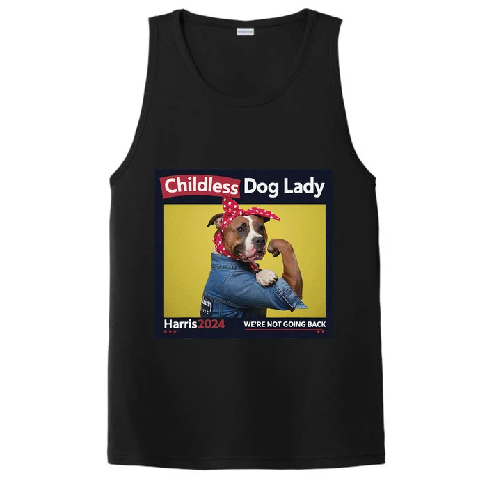 Childless Dog Lady Is Voting Kamala Election Usa 2024 Performance Tank