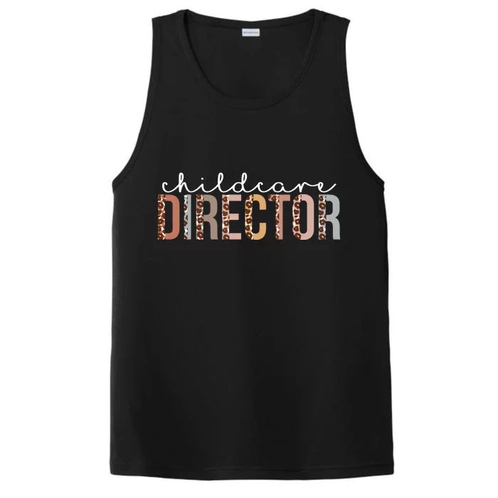 Childcare Director Leopard Appreciation For Women For Work Performance Tank