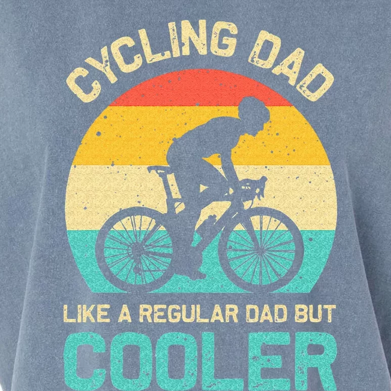 Cycling Dad Like A Regular Dad But Cooler Funny Cyclist Gift Garment-Dyed Women's Muscle Tee