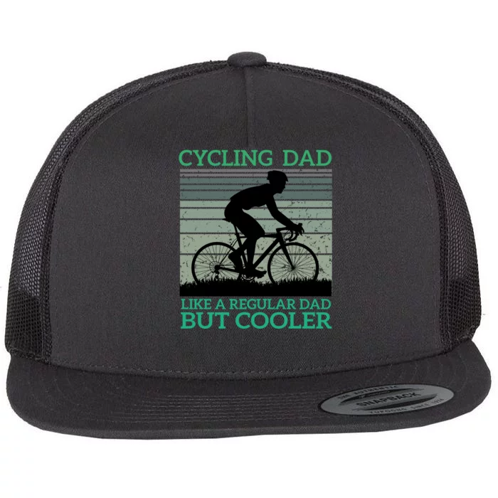 Cycling Dad Like A Regular Dad But Cooler Flat Bill Trucker Hat