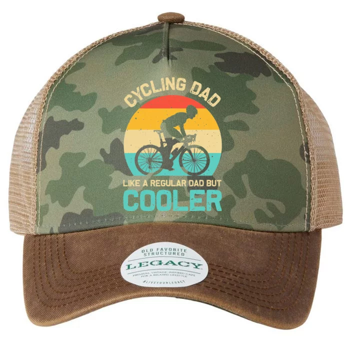 Cycling Dad Like A Regular Dad But Cooler Funny Cyclist Gift Legacy Tie Dye Trucker Hat