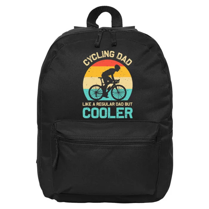 Cycling Dad Like A Regular Dad But Cooler Funny Cyclist Gift 16 in Basic Backpack