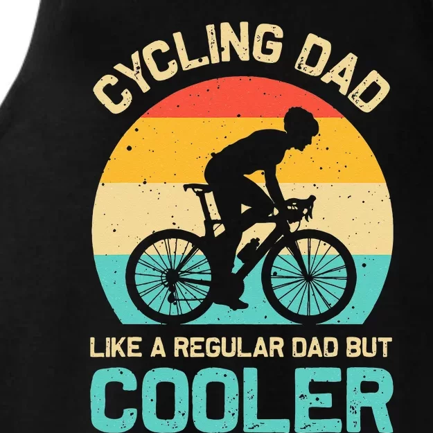 Cycling Dad Like A Regular Dad But Cooler Funny Cyclist Gift Ladies Tri-Blend Wicking Tank