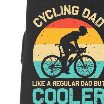 Cycling Dad Like A Regular Dad But Cooler Funny Cyclist Gift Doggie 3-End Fleece Hoodie