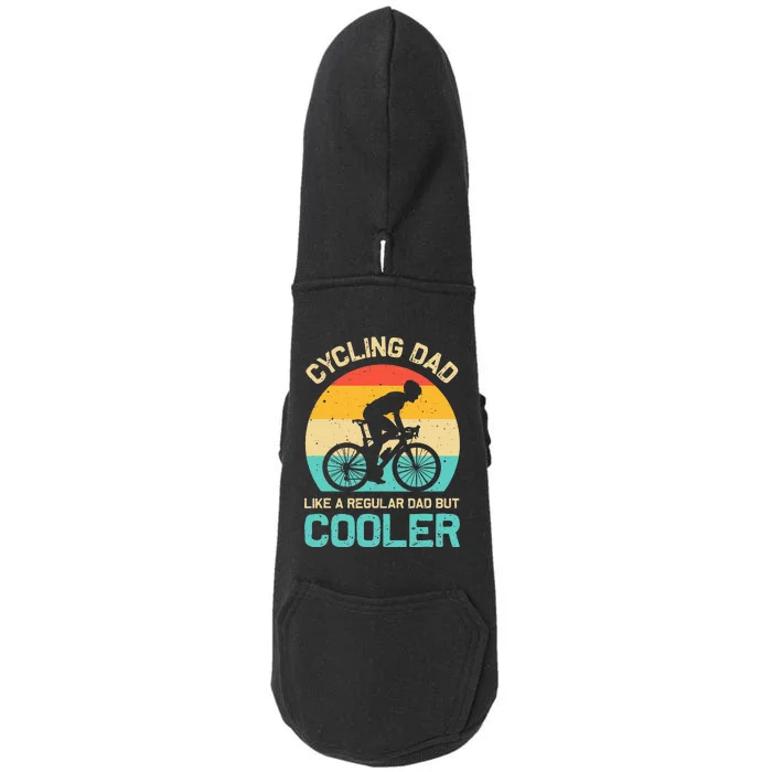 Cycling Dad Like A Regular Dad But Cooler Funny Cyclist Gift Doggie 3-End Fleece Hoodie