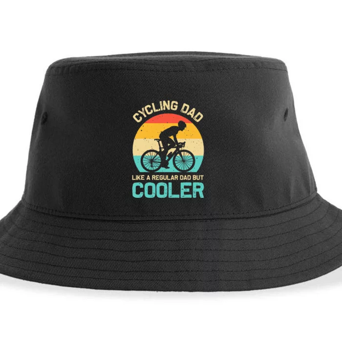 Cycling Dad Like A Regular Dad But Cooler Funny Cyclist Gift Sustainable Bucket Hat