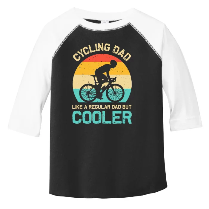 Cycling Dad Like A Regular Dad But Cooler Funny Cyclist Gift Toddler Fine Jersey T-Shirt