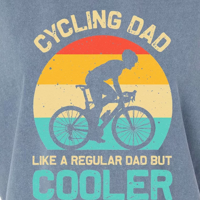 Cycling Dad Like A Regular Dad But Cooler Funny Cyclist Gift Garment-Dyed Women's Muscle Tee