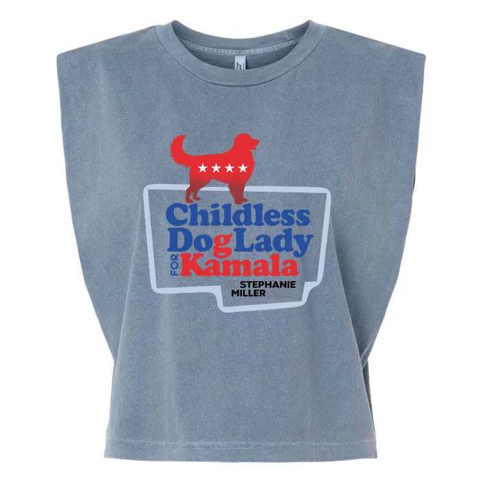 Childless Dog Lady For Kamala The Stephanie Miller Show Garment-Dyed Women's Muscle Tee