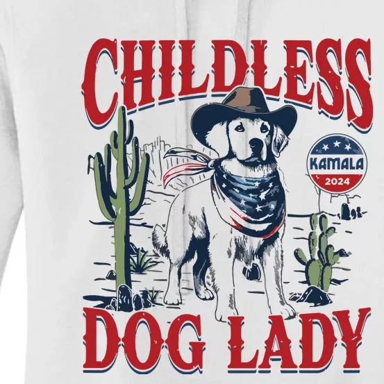 Childless Dog Lady Kamala For President 2024 Women's Pullover Hoodie