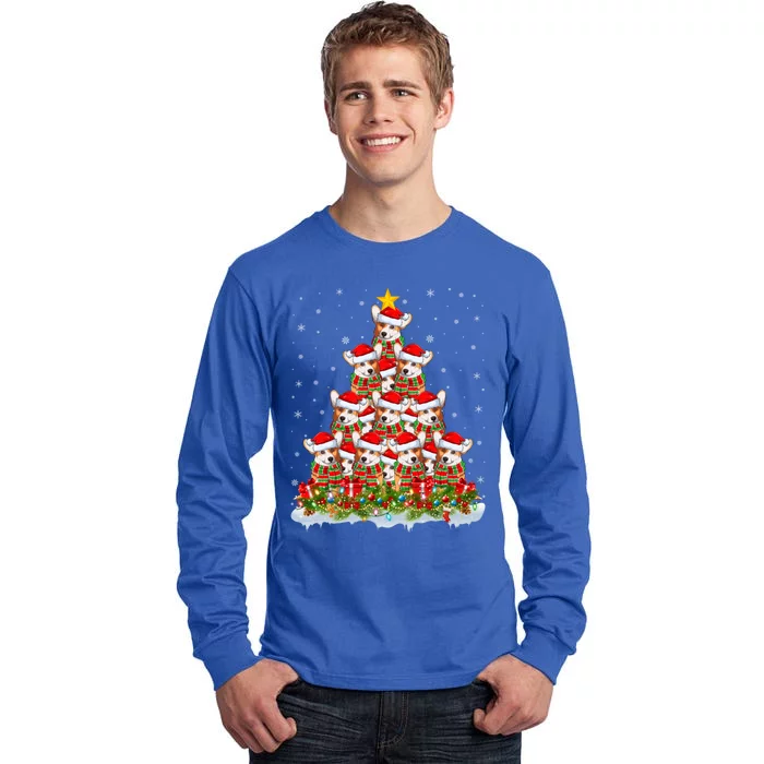 Corgi Dog Lover Xmas Tree Santa Christmas Corgi Meaningful Gift Tall Long Sleeve T-Shirt