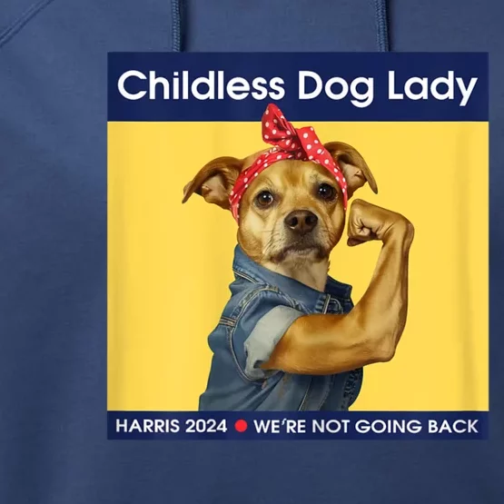 Childless Dog Lady Political Voting Election Performance Fleece Hoodie