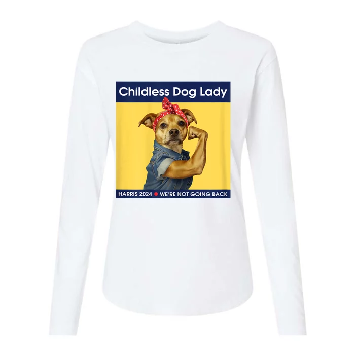 Childless Dog Lady Political Voting Election Womens Cotton Relaxed Long Sleeve T-Shirt