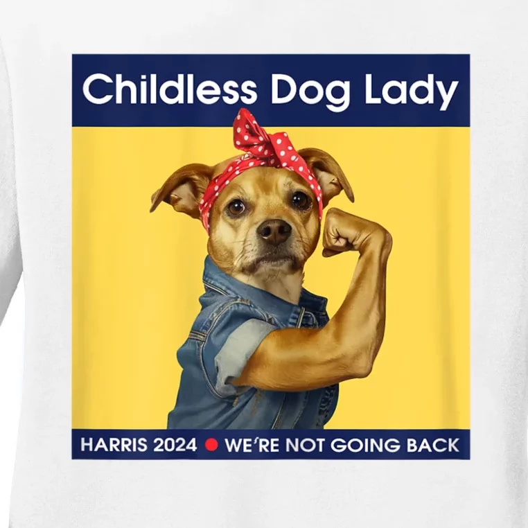 Childless Dog Lady Political Voting Election Ladies Long Sleeve Shirt