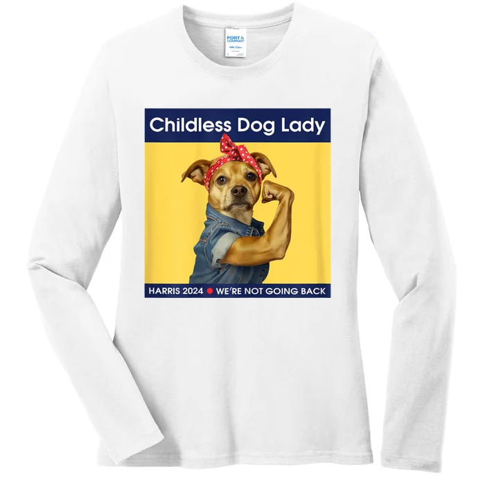 Childless Dog Lady Political Voting Election Ladies Long Sleeve Shirt