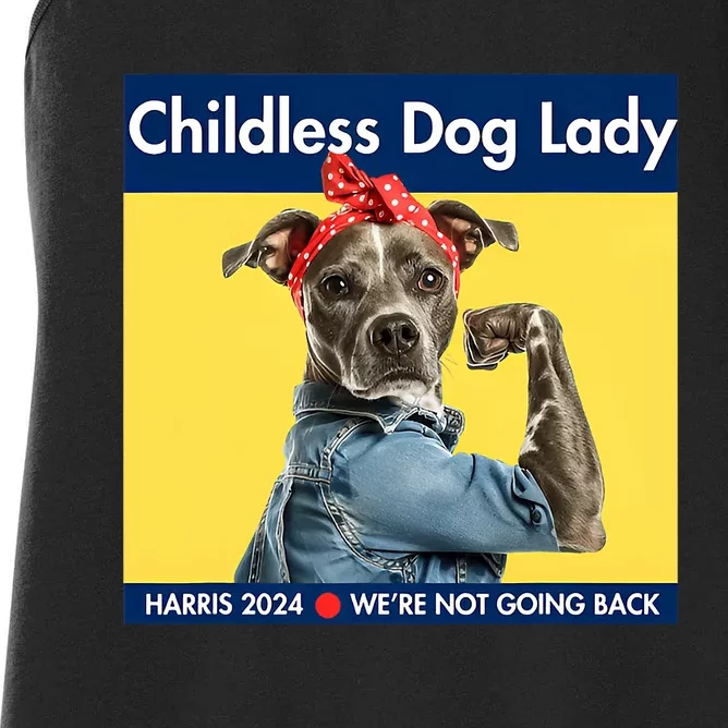 Childless Dog Lady Is Voting Kamala Election Usa 2024 Women's Racerback Tank