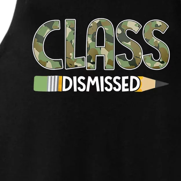 Class Dismissed Last Day Of School Camouflage Graduation Boy Ladies Tri-Blend Wicking Tank