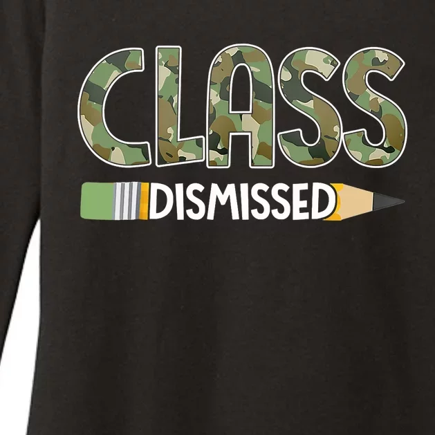 Class Dismissed Last Day Of School Camouflage Graduation Boy Womens CVC Long Sleeve Shirt