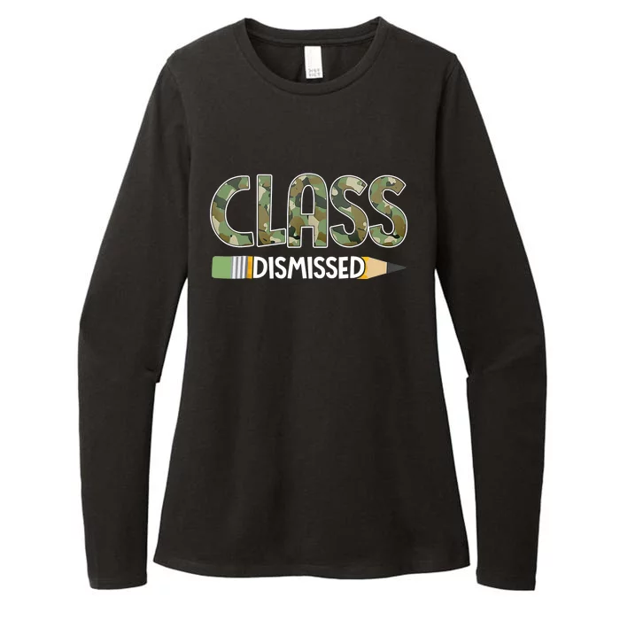 Class Dismissed Last Day Of School Camouflage Graduation Boy Womens CVC Long Sleeve Shirt