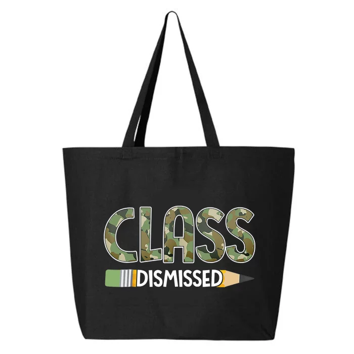 Class Dismissed Last Day Of School Camouflage Graduation Boy 25L Jumbo Tote