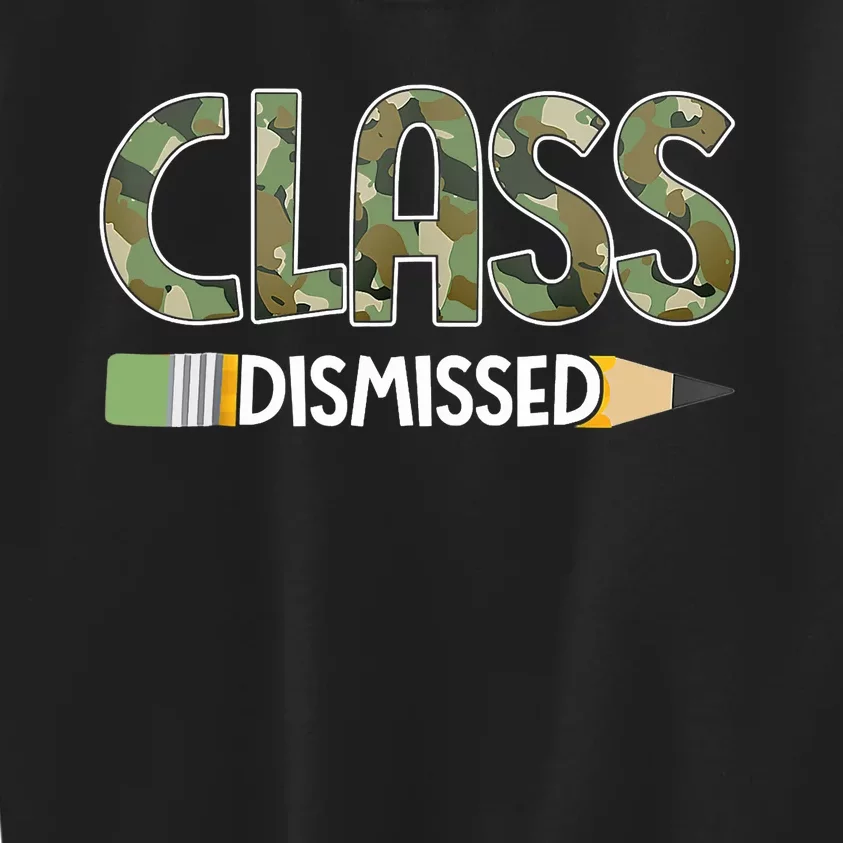 Class Dismissed Last Day Of School Camouflage Graduation Boy Kids Sweatshirt