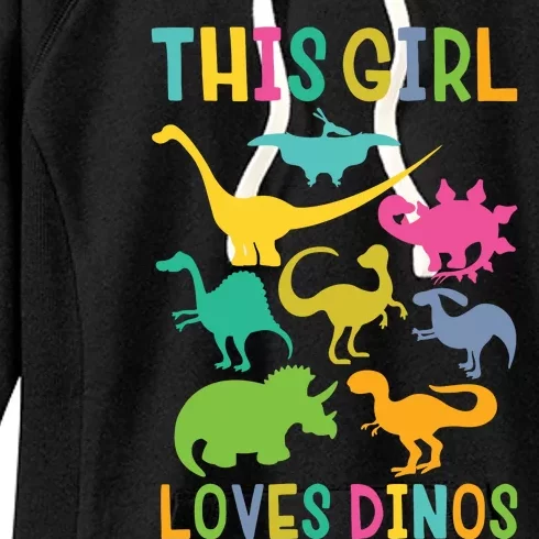 Cute Dinosaur Love Dinos Women's Fleece Hoodie