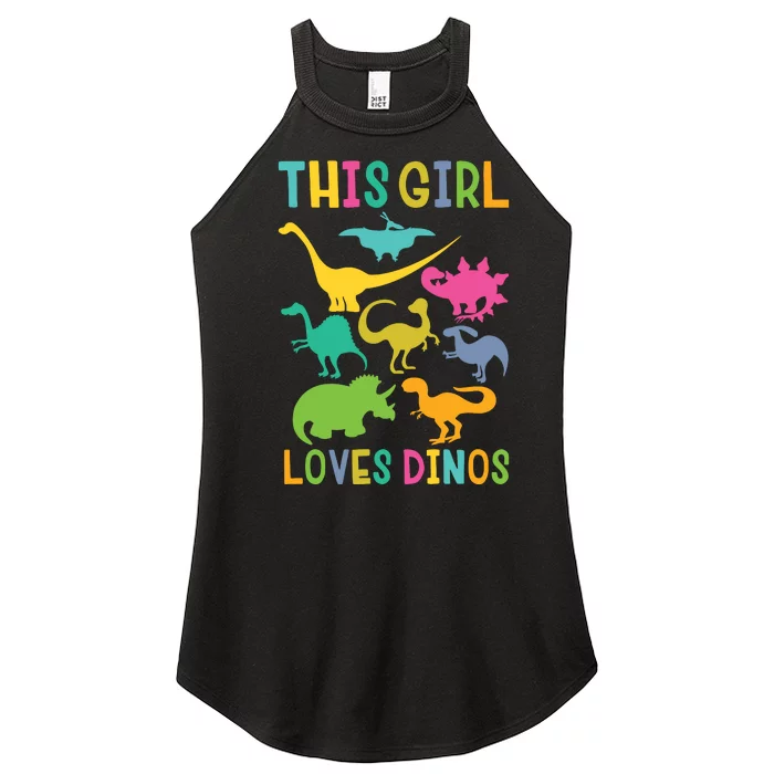 Cute Dinosaur Love Dinos Women’s Perfect Tri Rocker Tank