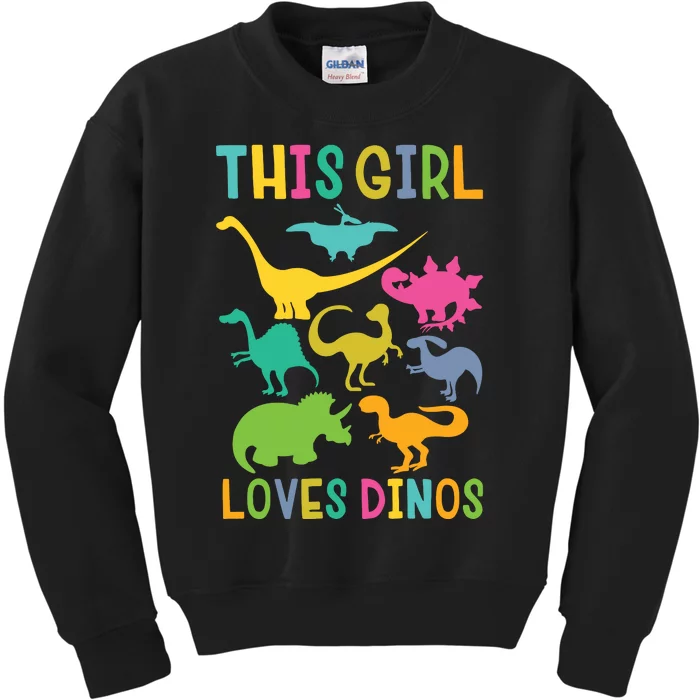 Cute Dinosaur Love Dinos Kids Sweatshirt