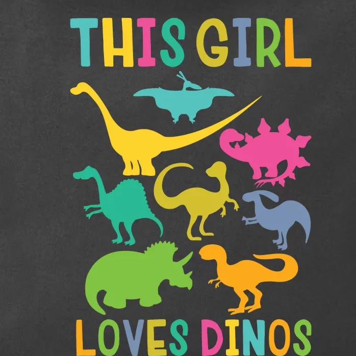 Cute Dinosaur Love Dinos Zip Tote Bag